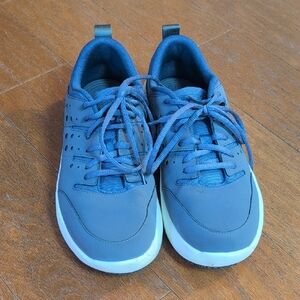 Crocs Men's On the Clock Work Sneaker M Storm Bijou Blue Size 9.5